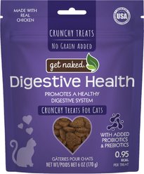 Get Naked Digestive Health Grain-Free Chicken Flavor Crunchy Cat Treats, 6-oz bag