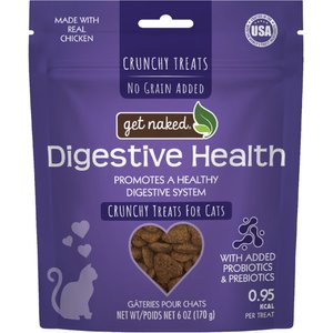 Get Naked Digestive Health Grain-Free Chicken Flavor Crunchy Cat Treats, 6-oz bag