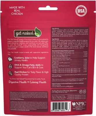 Show full view: Get Naked Health Grain-Free Chicken & Cranberry Juice Flavor Crunchy Cat Treats, 6-oz bag slide 3 of 8