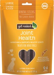 Get Naked Joint Health Grain-Free Dental Stick Dog Treats, 6 count, Large