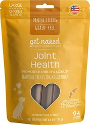 Get Naked Joint Health Grain-Free Dental Stick Dog Treats, Large, 12 count