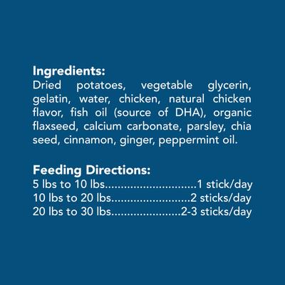 Show full view: Get Naked Skin & Coat Health Grain-Free Dental Stick Dog Treats, 18 count, Small slide 6 of 9