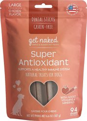 Get Naked Super Antioxidant Grain-Free Dental Stick Dog Treats, Large, 36 count