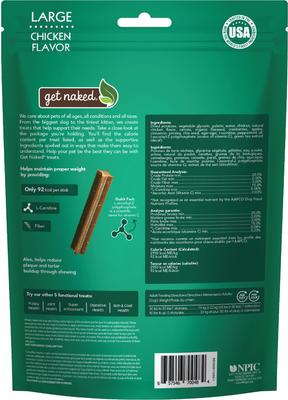 Show full view: Get Naked Weight Management Large Grain-Free Chicken Flavor Dental Dog Treats, 6.6-oz bag, count varies slide 3 of 9