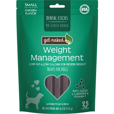 Get Naked Get Naked Weight Management Dental Chew Sticks Dog Treats, Small