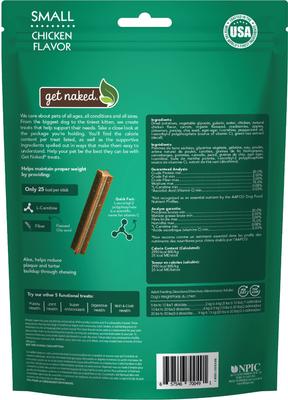 Show full view: Get Naked Weight Management Small Grain-Free Chicken Flavor Dental Dog Treats, 6.2-oz bag, count Varies slide 3 of 9