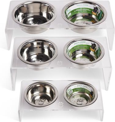 Show full view: GF Pet Acrylic Cat & Dog Feeder, Medium slide 2 of 6