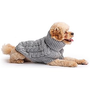 GF Pet Chalet Dog Sweater, Grey, Large