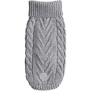 GF Pet Chalet Dog Sweater, Grey, Large