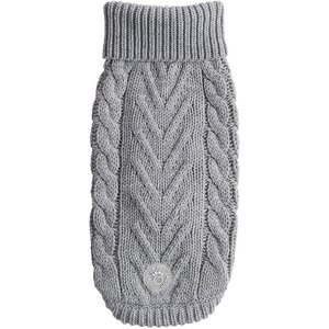 GF Pet Chalet Dog Sweater, Grey, Medium