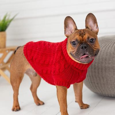 Show full view: GF Pet Chalet Dog Sweater, Red, Medium slide 4 of 7