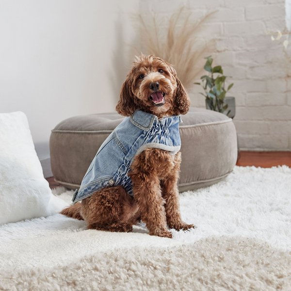 Show full view: GF Pet Denim Jacket All Season Dog Coat, Light Wash, XX-Small slide 6 of 8