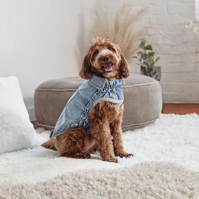 Show full view: GF Pet Denim Jacket All Season Dog Coat, Light Wash, XX-Small slide 7 of 10