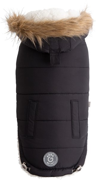 GF Pet Elasto-Fit Urban Insulated Dog Parka, Black
