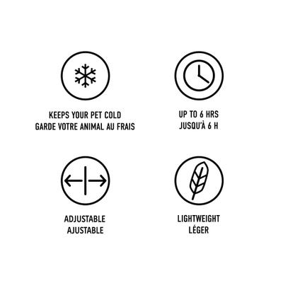 Show full view: GF Pet Elastofit Dog Ice Vest, Aqua, X-Large slide 5 of 9