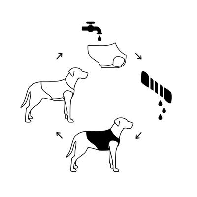 Show full view: GF Pet Elastofit Dog Ice Vest, Aqua, XX-Large slide 6 of 8