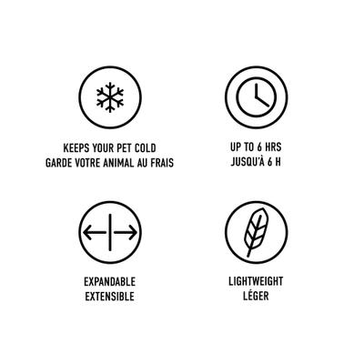 Show full view: GF Pet Ice Band Dog Bandana, Aqua, Large/X-Large slide 6 of 9