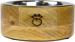 GF Pet Mango Wood Cat & Dog Bowl, Large