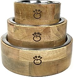 GF Pet Mango Wood Cat & Dog Bowl, Medium slide 2 of 3