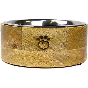 GF Pet Mango Wood Cat & Dog Bowl, Small