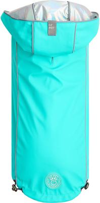 Show full view: GF Pet Neon Reversible Dog Raincoat, Neon Aqua, Large slide 4 of 10