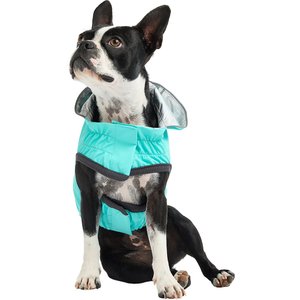 GF Pet Neon Reversible Dog Raincoat, Neon Aqua, X-Small