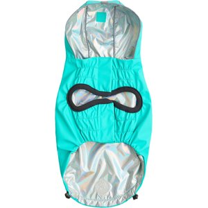 GF Pet Neon Reversible Dog Raincoat, Neon Aqua, X-Small