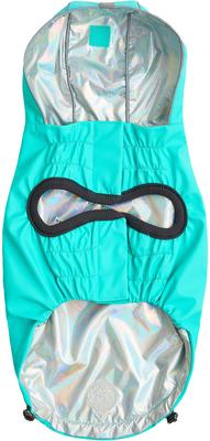 Show full view: GF Pet Neon Reversible Dog Raincoat, Neon Aqua, XX-Large slide 6 of 11