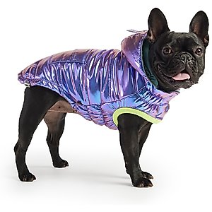 GF Pet Recylced Parka Dog Coat, Iridescent, Large