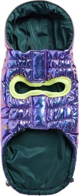 Show full view: GF Pet Recylced Parka Dog Coat, Iridescent, Medium slide 3 of 7