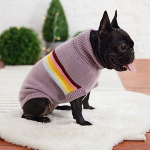 GF Pet Retro Turtleneck Dog Sweater, Lavender, XXX-Small