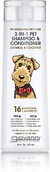Giovanni Professional Oatmeal & Coconut 2-in-1 Dog Shampoo & Conditioner, 16-fl oz bottle