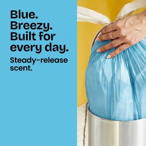 Glad Febreze Beachside Breeze Odor Resistant Drawstring Trash Bags, 4-gal, 80 count