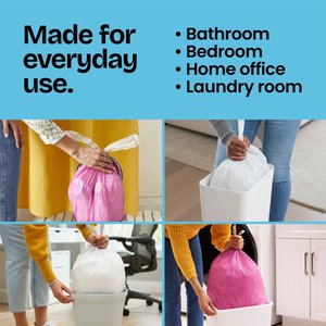 Glad Febreze Beachside Breeze Odor Resistant Drawstring Trash Bags, 4-gal, 80 count