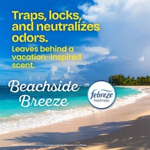 Glad Febreze Beachside Breeze Odor Resistant Drawstring Trash Bags, 4-gal, 80 count