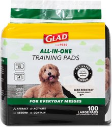 Glad for Pets Black Charcoal Puppy Pad, 23" x 23", 100 count
