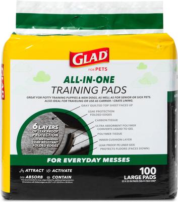 Show full view: Glad for Pets Black Charcoal Puppy Pad, 23" x 23", 100 count slide 2 of 9