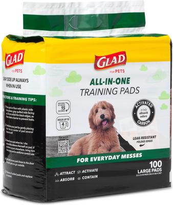 Show full view: Glad for Pets Black Charcoal Puppy Pad, 23" x 23", 100 count slide 3 of 9