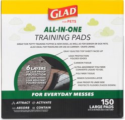 Glad for Pets Black Charcoal Puppy Pad, 23" x 23", 150 count slide 2 of 7