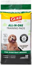 Glad for Pets Black Charcoal Puppy Pad, 23" x 23", 50 count