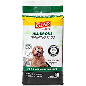 Glad for Pets Black Charcoal Puppy Pad, 23" x 23", 50 count
