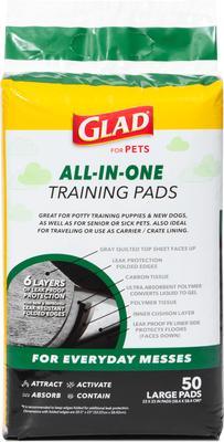 Show full view: Glad for Pets Black Charcoal Puppy Pad, 23" x 23", 50 count slide 2 of 10