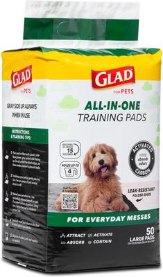 Show full view: Glad for Pets Black Charcoal Puppy Pad, 23" x 23", 50 count slide 3 of 10
