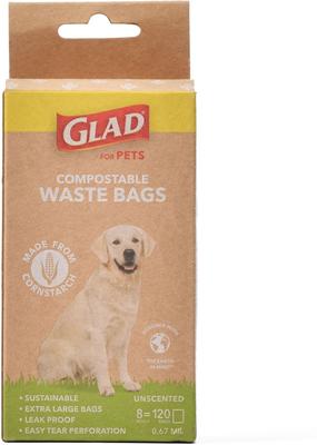 Show full view: Glad for Pets Compostable Dog Waste Poop Bags, 120 count slide 2 of 7