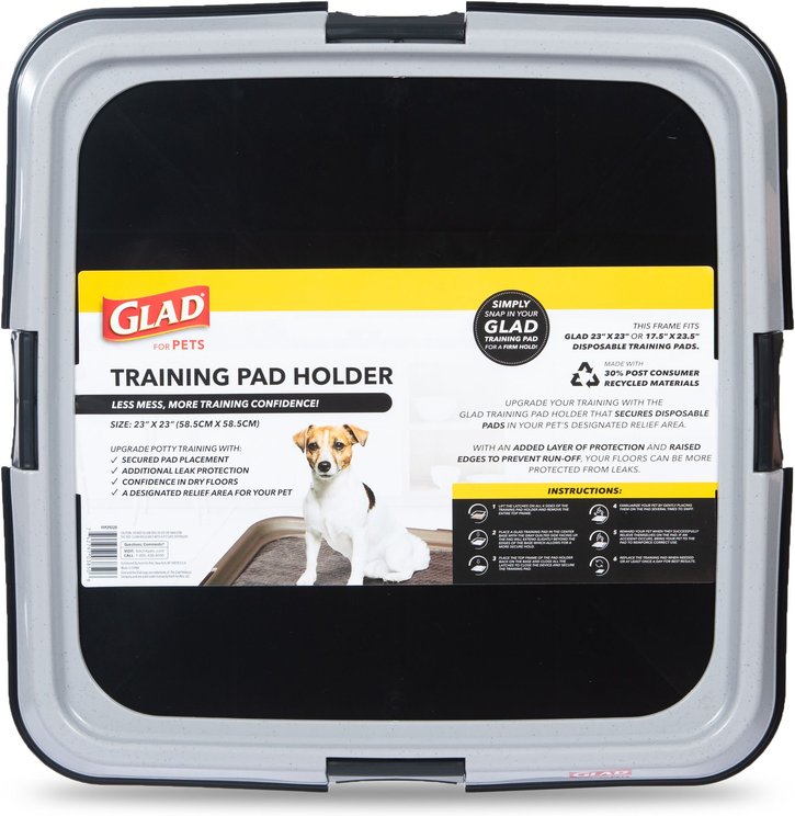 Alpha Dog Series Indoor Washable Dog Potty Training Toilet Tray Pad Holder, Grey, Giant