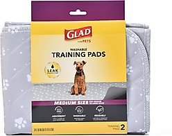 Glad for Pets Washable Training Dog Potty Pad, 2 count, Medium: 24 x 36-in