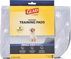 Glad for Pets Washable Training Dog Potty Pad, 2 count, Small: 18 x 24-in