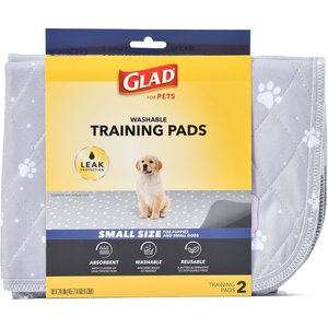 Glad for Pets Washable Training Dog Potty Pad, 2 count, Small: 18 x 24-in