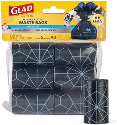 Glad for Pets Waste Bags Refill Pack, 90 count, Scented