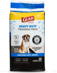 Glad for Pets Heavy Duty Activated Carbon Dog Training Pads, 24 x 24-in, 30 count